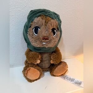 Disney Ewok Plush Star Wars Endor Stuffed Animal Brown Hooded 9”